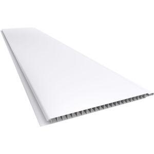 Forro PVC Frisado 8mmx10cmx6m Branco Neve Plastilit