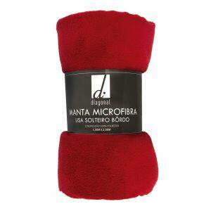 Manta Microfibra Lisa Solteiro 1,50x2,00m Bordo Diagonal