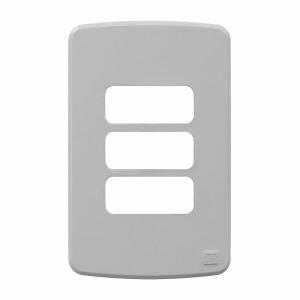Placa 4"x2" Weg Composé 3 Módulos Cinza