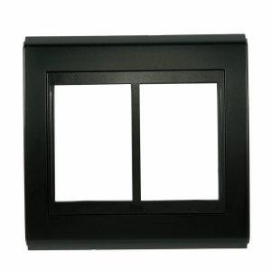 Placa 4"x4" Weg Refinatto Style 6 Módulos Preta