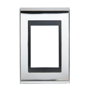 Placa 4"x2" Weg Refinatto Concept 3 Módulos Preta/Titânio
