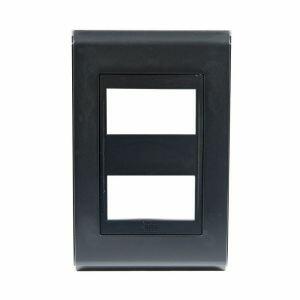 Placa 4"x2" Weg Refinatto Style 2 Módulos Preta