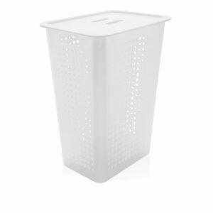 Cesto para Roupa com Tampa 47L Branco Martiplast
