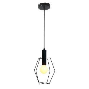 Pendente Taschibra 1 Lâmpada Uni 608 E27 Preto