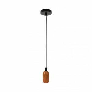 Pendente Taschibra 1 Lâmpada Dot Metal Vintage E27 Amadeirado