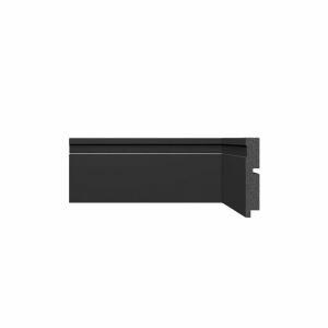 Rodapé Poliestireno Santa Luzia Black 3457 10cmx2,4m Preto