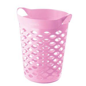 Cesto Flexível para Roupa Circular 44L Rosa Sanremo