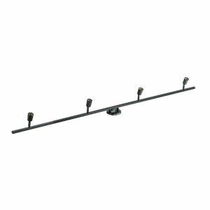 Spot Trilho Vitralux Bali 4 Lâmpadas 2m 20w E27 Preto