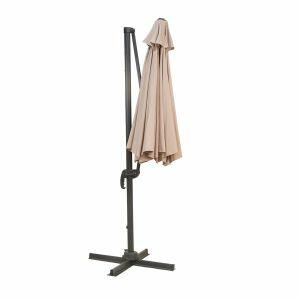 Ombrelone Suspenso Taupe de Alumínio 3m Bege Fascino Ombrelone Suspenso Taupe de Alumínio 3m Bege Fascino