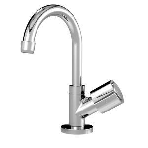 Torneira para Banheiro de Mesa Bica Alta 1/2" 1198 Fluxo Cromado Addra