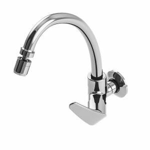 Torneira para Cozinha de Parede Bica Alta 1/2" 1167 Fluxo Cromado Addra