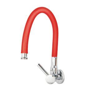 Torneira para Cozinha de Parede Bica Alta 1/2'' Color Flex 1167 Vermelho/Cromado Addra Torneira para Cozinha de Parede Bica Alta 1/2'' Color Flex 1167 Vermelho/Cromado Addra