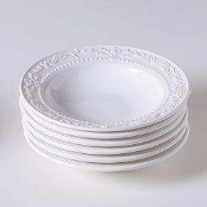 Prato Fundo Porto Brasil Acanthus 22cm Branco