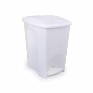 Lixeira de Plástico com Pedal 7L Plasútil Prática Branca
