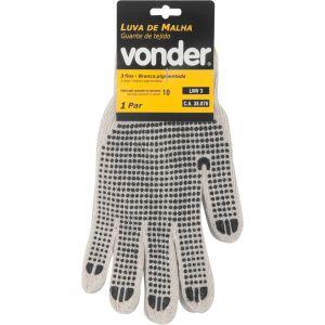 Luva Vonder Malha 3 Fios Pigmentada Branca Luva Vonder Malha 3 Fios Pigmentada Branca