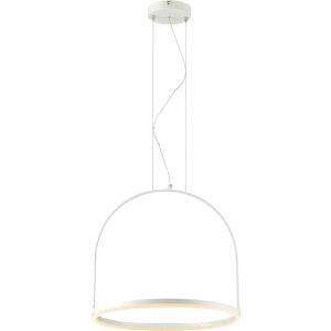 Pendente 1 Lâmpada Cage 35cm Branco Luz Amarela Avant