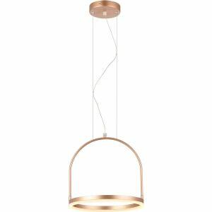 Pendente 1 Lâmpada Cage 35cm Cobre Luz Amarela Avant
