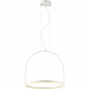 Pendente 1 Lâmpada Cage 55cm Luz Amarela Avant
