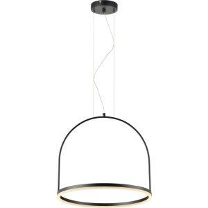 Pendente 1 Lâmpada Cage 55cm Preto Luz Amarela Avant