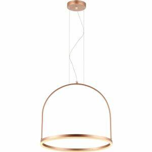 Pendente 1 Lâmpada Cage 55cm Cobre Luz Amarela Avant