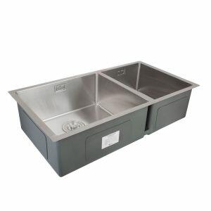 Cuba para Cozinha de Sobrepor/Embutir Dupla com Acessórios Aço Inox 83x45cm Addra