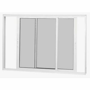Janela Veneziana de Correr Alumínio CRV 100x120cm 2 Folhas Branca