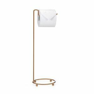 Porta Papel Higiênico de Piso Premium Unitário Dourado Arthi