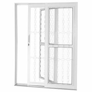 Porta de Correr Aço 2,15M X 1,60M Ideal Elo Branca Esquerda CRV