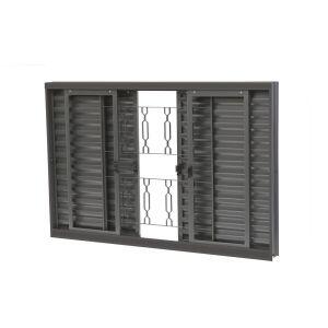 Janela Veneziana de Correr Aço CRV 100x150cm Cinza