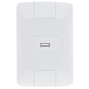 Conjunto Tomada Aria 1 Módulo USB 1,5A Branco Tramontina