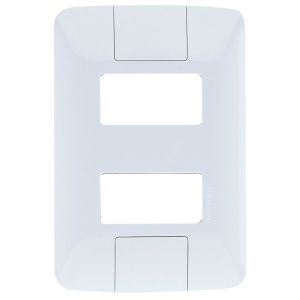 Placa 4"x2" Tramontina Aria 2 Módulos Branca Horizontal