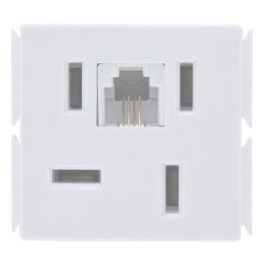 Módulo Tomada Telebrás + RJ11 Tramontina Aria Branco