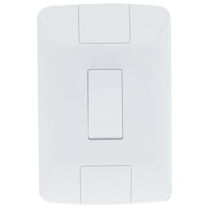 Conjunto Pulsador Campainha Aria 1 Módulo Branco Campainha Tramontina