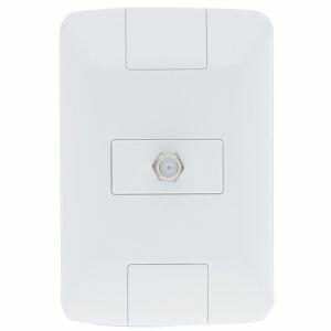 Conjunto TV/SAT Coaxial Aria 1 Módulo Branco Tramontina