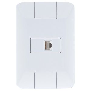Conjunto Tomada  Aria 1 Módulo RJ45 Branco Tramontina