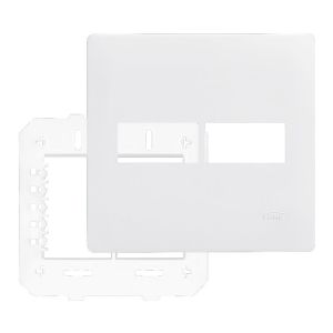 Placa 4"x4" Fame Habitat 2 Módulos Branca Horizontal