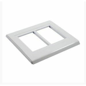 Placa 4"x4" Weg Refinatto 6 Módulos Branca/Branca Horizontal