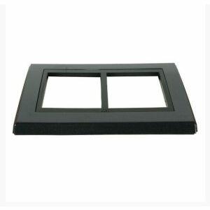 Placa 4"x4" Weg Refinatto 6 Módulos Grafite/Preta Horizontal