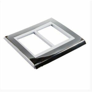 Placa 4"x4" Weg Refinatto 6 Módulos Prata/Branca Horizontal