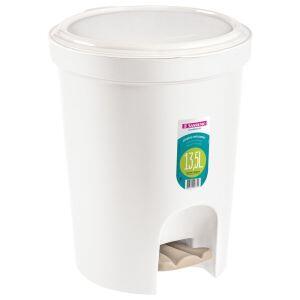 Lixeira Sanremo Redonda com Pedal 13,5L Branca Lixeira Sanremo Redonda com Pedal 13,5L Branca