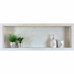Nicho Slim Marmorizado Branco Polido 37x83 Málaga
