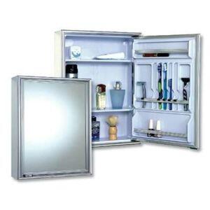 Espelheira para Banheiro Cris Metal 58,5x44cm Alumínio Branco Natural Sobrepor