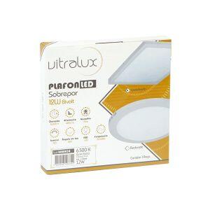 Painel LED Sobrepor Quadrado Luz Branca 12W 6500K 17cm Vitralux