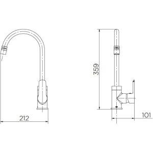 Torneira Misturador para Cozinha de Mesa Bica Alta 1/2" Chess Cromado Docol