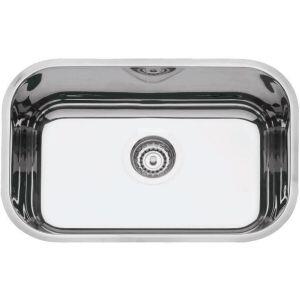 Cuba para Cozinha de Embutir Inox Simples 56x34cm Prime Alto Brilho Com Válvula Tramontina