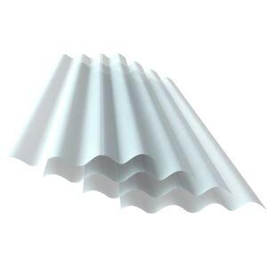 Telha Fibra de Vidro Onda Baixa 51x244cm Incolor Bakof Tec