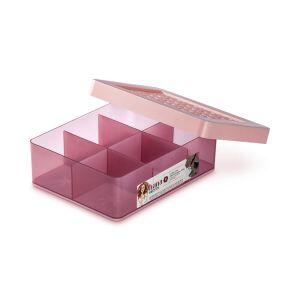 Caixa Hana com Divisória Rosa P 15x20x6,2cm