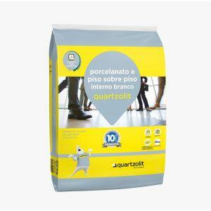 Argamassa Piso Sobre Piso Interno 20kg Branco Quartzolit