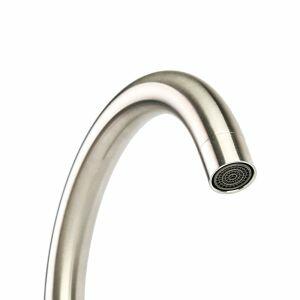 Torneira Misturador Monocomando para Cozinha de Mesa Bica Alta 1/2'' Lille Aço Escovado Addra