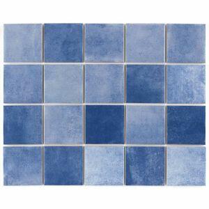 Piso Cerâmico Noronha Mesh Safira Bold Brilhante 7,5x7,5 Eliane